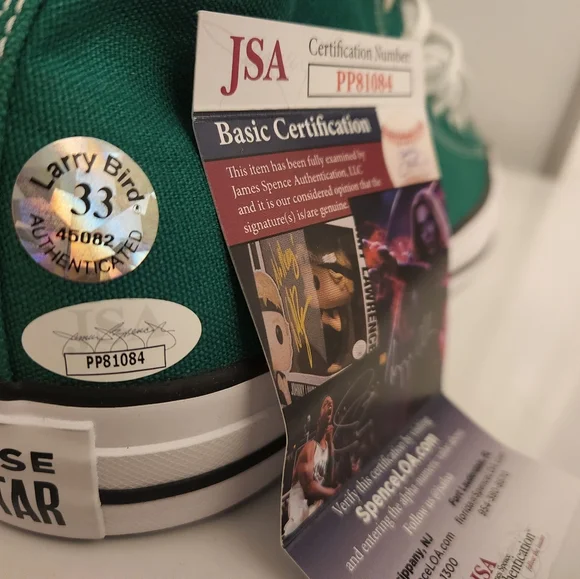 Larry Bird Signed Converse All-Star Shoe (JSA & Bird COA) - Picture 5 of 6
